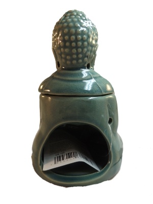 Keramiek Zittende Thaise Boeddha Oliebrander met deksel A