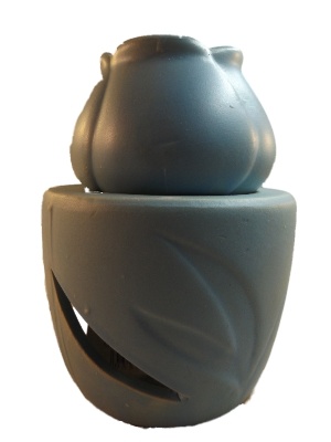 Tinten Blauw Bloem Knop Keramiek Oliebrander A