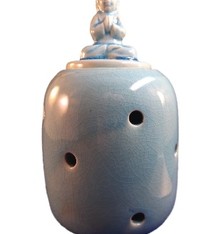 Ronde Keramiek Oliebrander met Boeddha deksel C