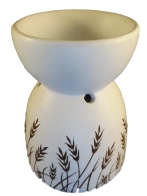 Keramiek Oliebrander Gras Wit