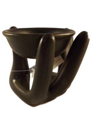 Keramiek Hand Oliebrander, Zwart