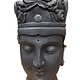 Boeddha hoofd bloempot grijs