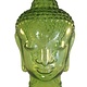 Boeddha hoofd van Glas Groen 31 cm