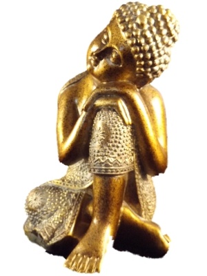 Slapende Boeddha Brons kleurig