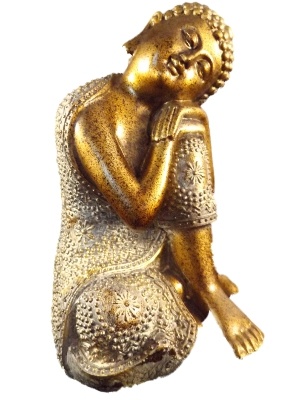 Slapende Boeddha Brons kleurig