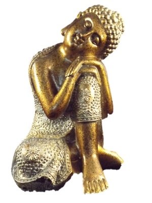 Slapende Boeddha Brons kleurig