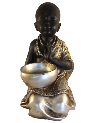 Monnik met kom groot