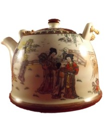 Theepot met Chinese vrouwen