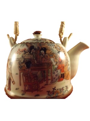 Theepot met Chinese vrouwen