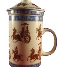 Chinese Thee Mok met Paard