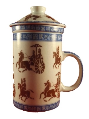 Chinese Thee Mok met Paard