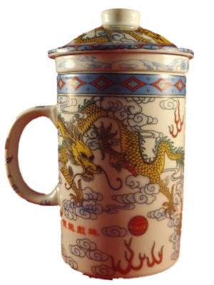 Chinese Thee Mok met Draken Wit