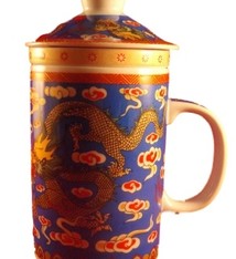 Chinese Thee Mok met Blauwe Draak