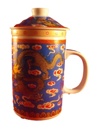 Chinese Thee Mok met Blauwe Draak