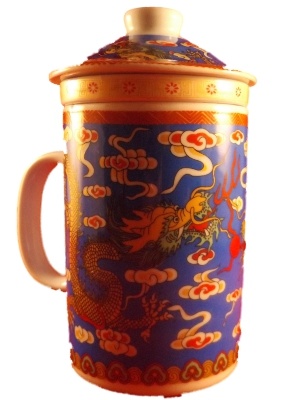 Chinese Thee Mok met Blauwe Draak
