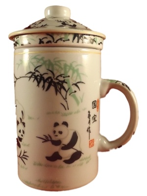 Chinese Thee Mok met Panda wit