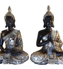 Thaise Boeddha set zilver/zwart