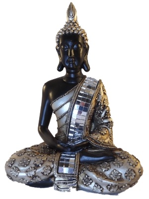 Thaise Boeddha set zilver/zwart