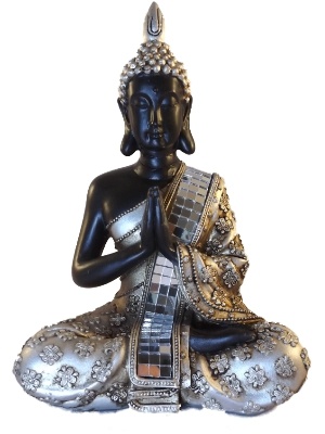 Thaise Boeddha set zilver/zwart