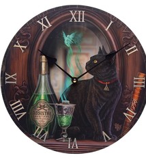 Lisa Parker Absinth Zwarte Kat Wandklok