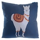 Alpaca Kussen Blauwe Achtergrond