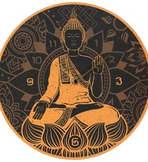 Thaise Boeddha Wandklok