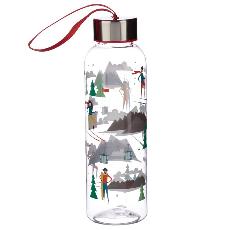 Waterfles 500ml met metalen dop- Skiseizoen