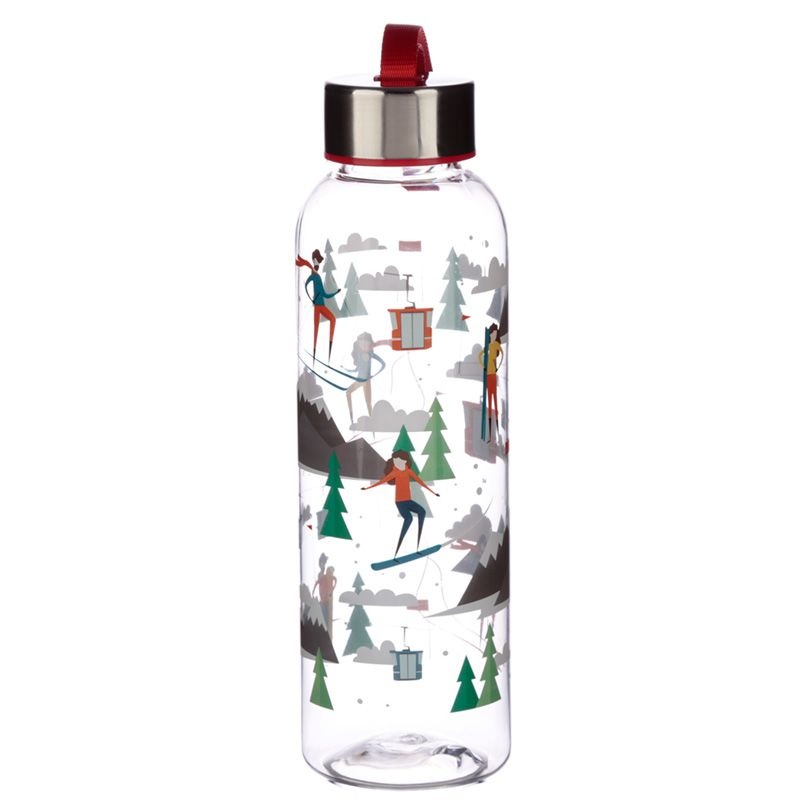 Waterfles 500ml met metalen dop- Skiseizoen