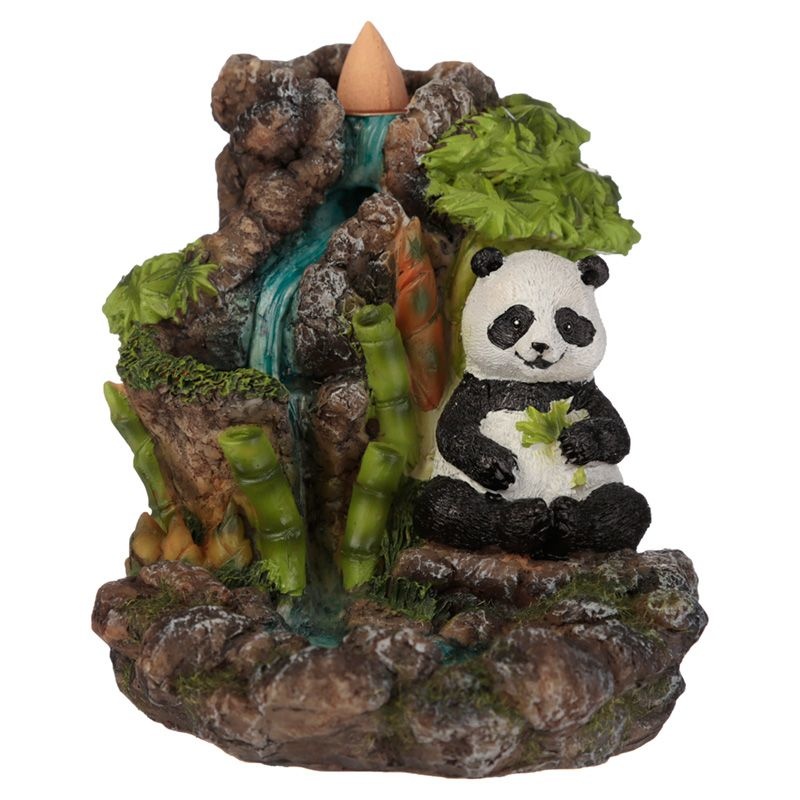 Bamboe Waterval Panda Backflow Wierookhouder
