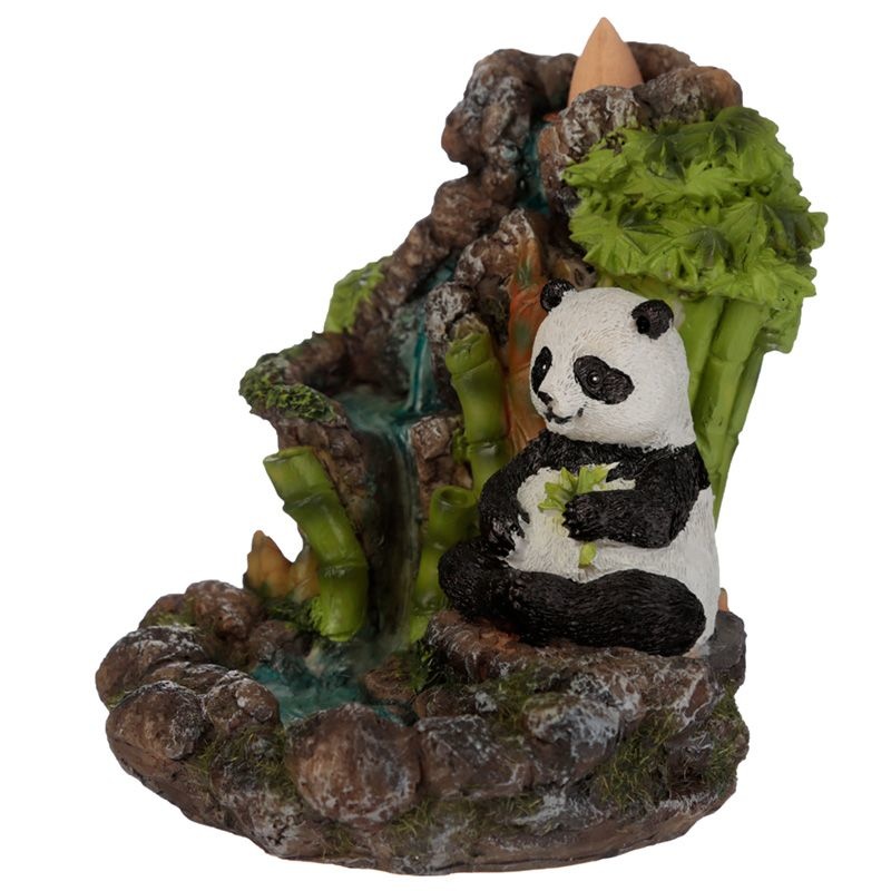 Bamboe Waterval Panda Backflow Wierookhouder