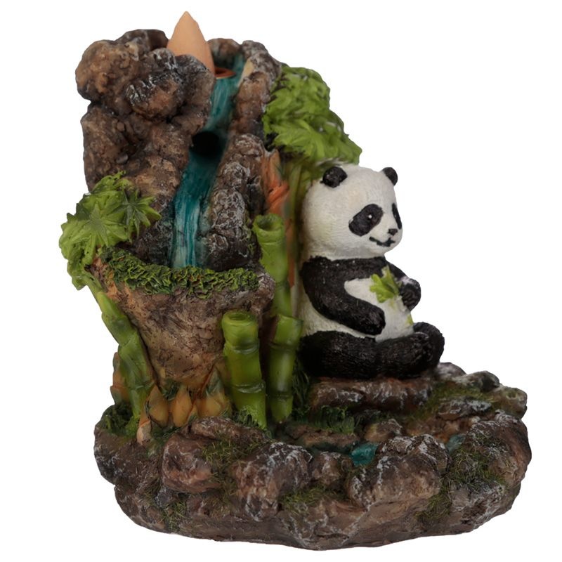 Bamboe Waterval Panda Backflow Wierookhouder