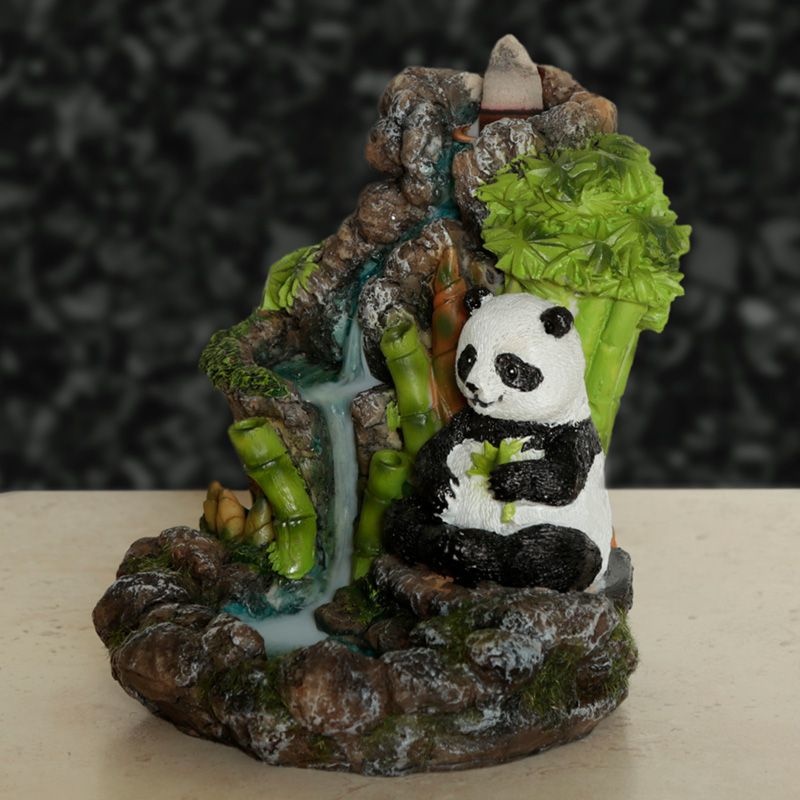 Bamboe Waterval Panda Backflow Wierookhouder