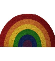 Somewhere Regenboog Strepen Vezel Deurmat