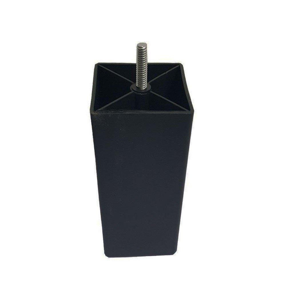 Boxspring Poten Zwart Vierkant 12 cm