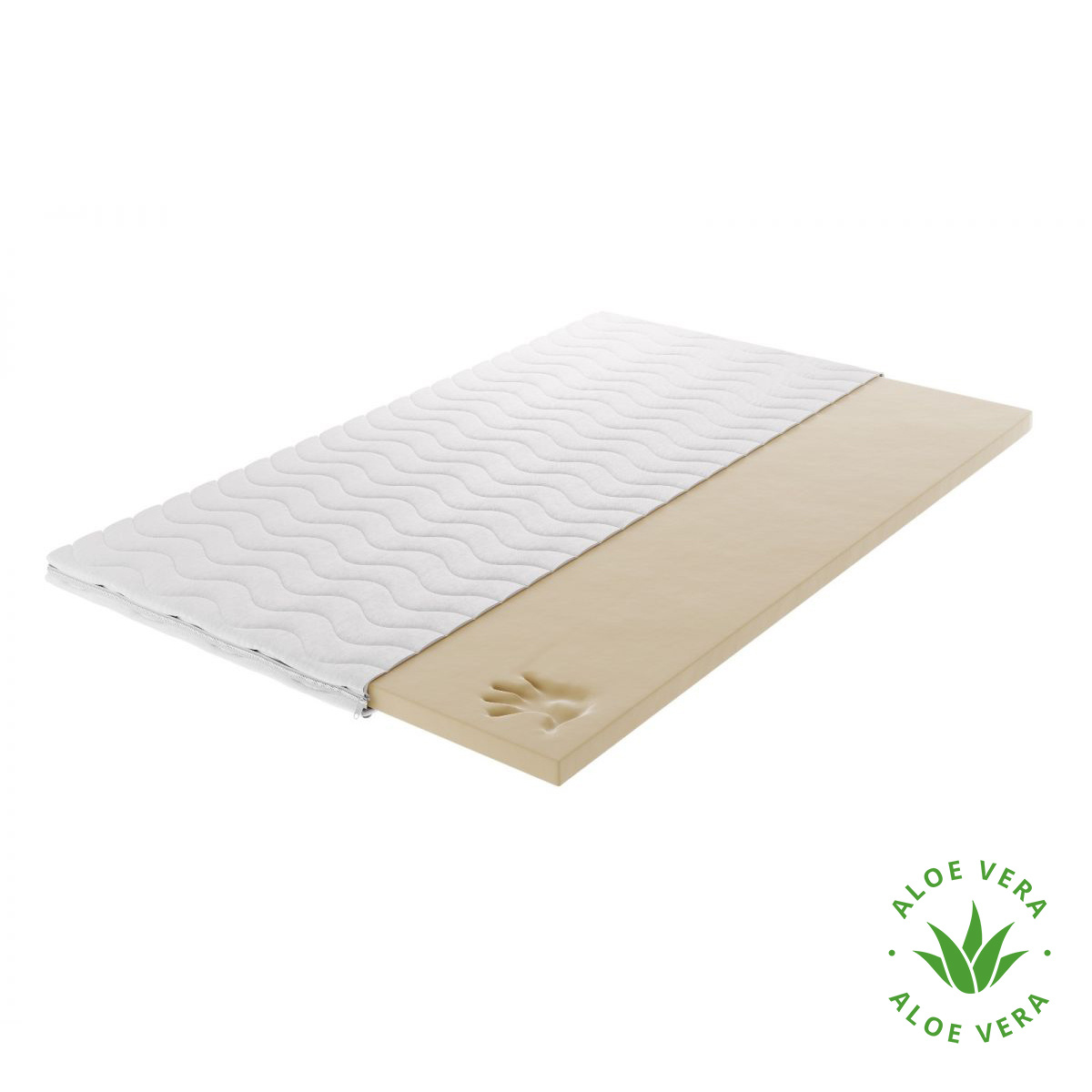 Topmatras Traagschuim 8 cm - Aloë vera tijk