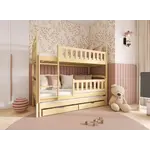 Stapelbed met Lade Bente - Naturel