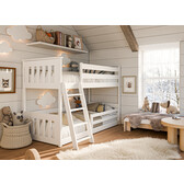 Stapelbed met Ladder Kiki - Wit