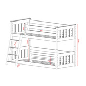 Stapelbed met Ladder Kiki - Wit