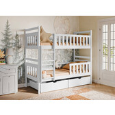 Stapelbed met Lade Milou - Wit