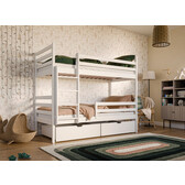 Stapelbed met Lade Nathan - Wit