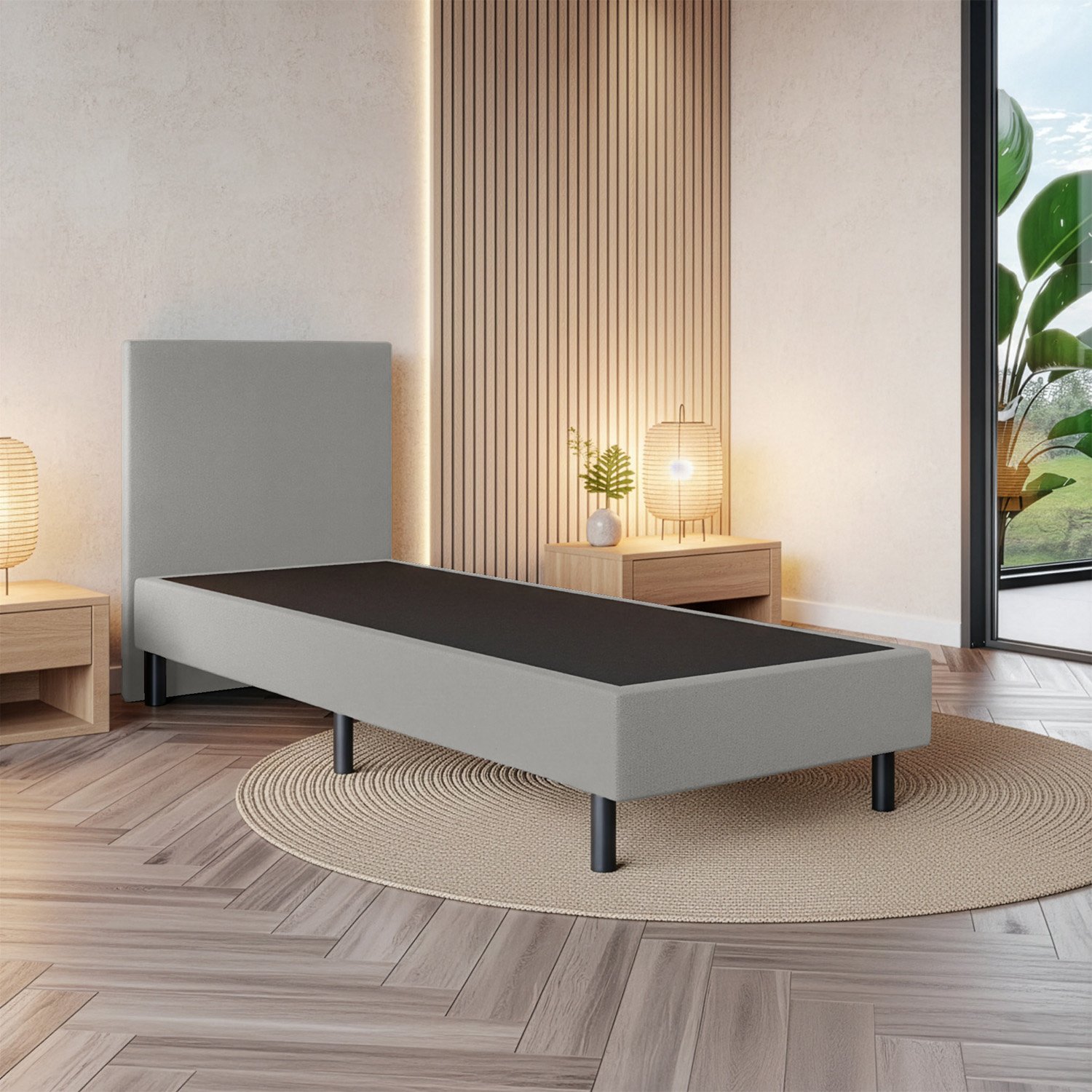 Vaste boxspring Sierra - zonder Matras - 1-persoons