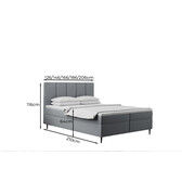 Noctera Opbergboxspring Aden - Velvet
