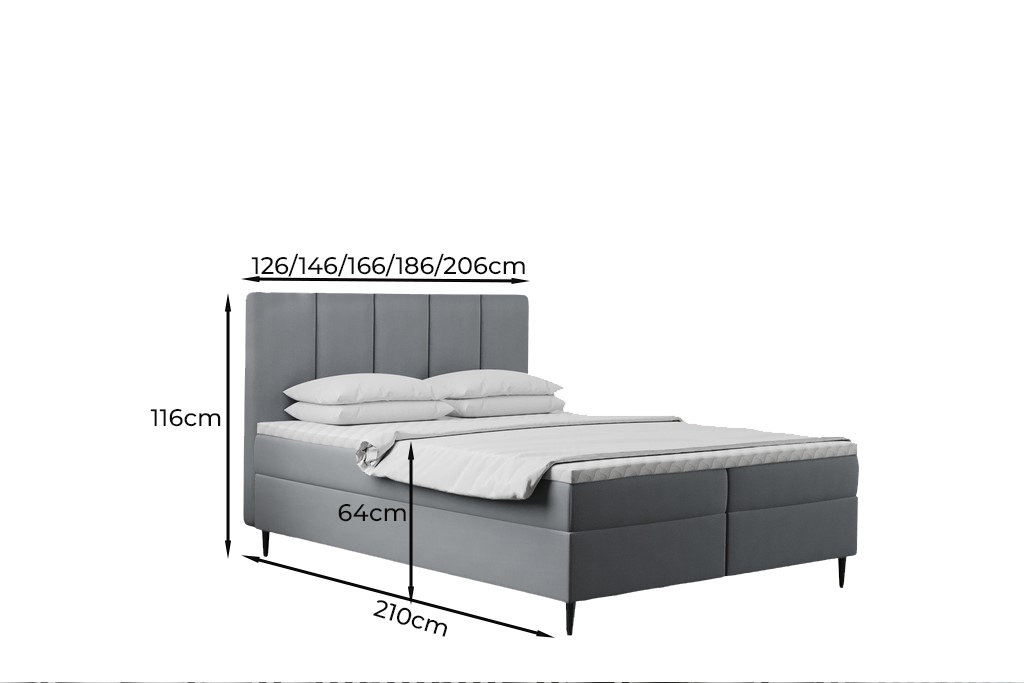 Noctera Opbergboxspring Aden - Velvet