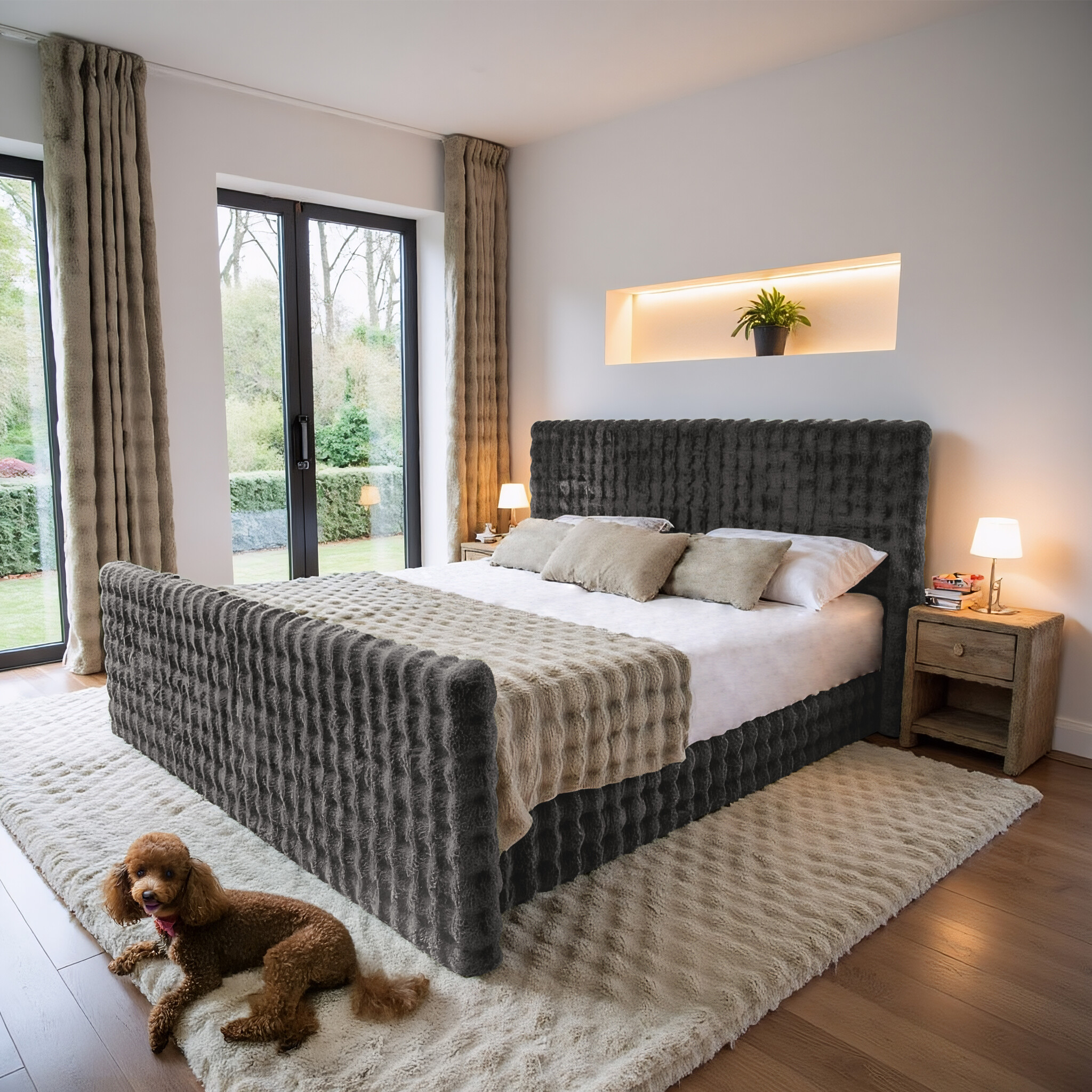 Noctera Opbergboxspring Blake - Fluweelvacht