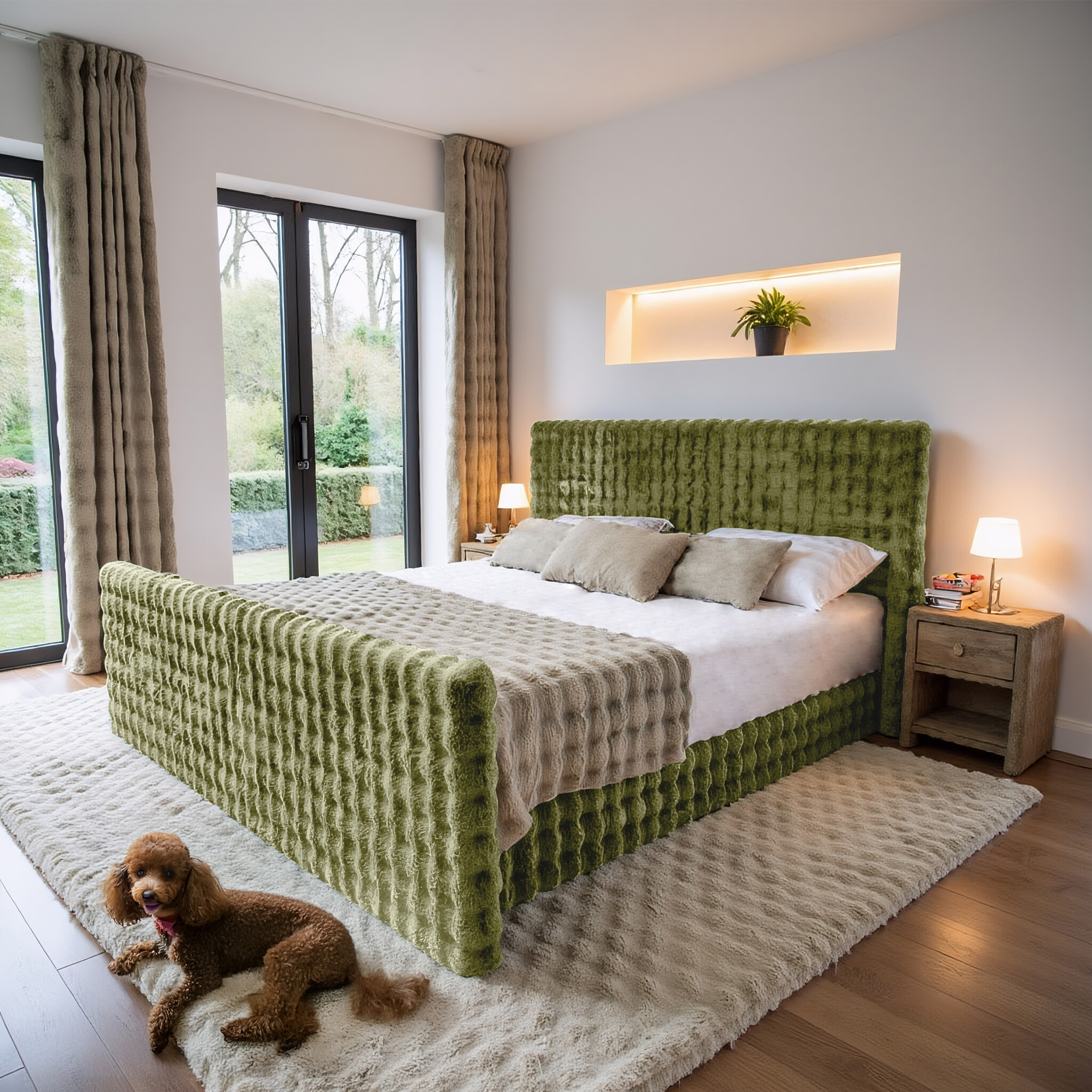 Noctera Opbergboxspring Blake - Fluweelvacht