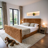 Noctera Opbergboxspring Blake incl. voetbord - Fluweelvacht