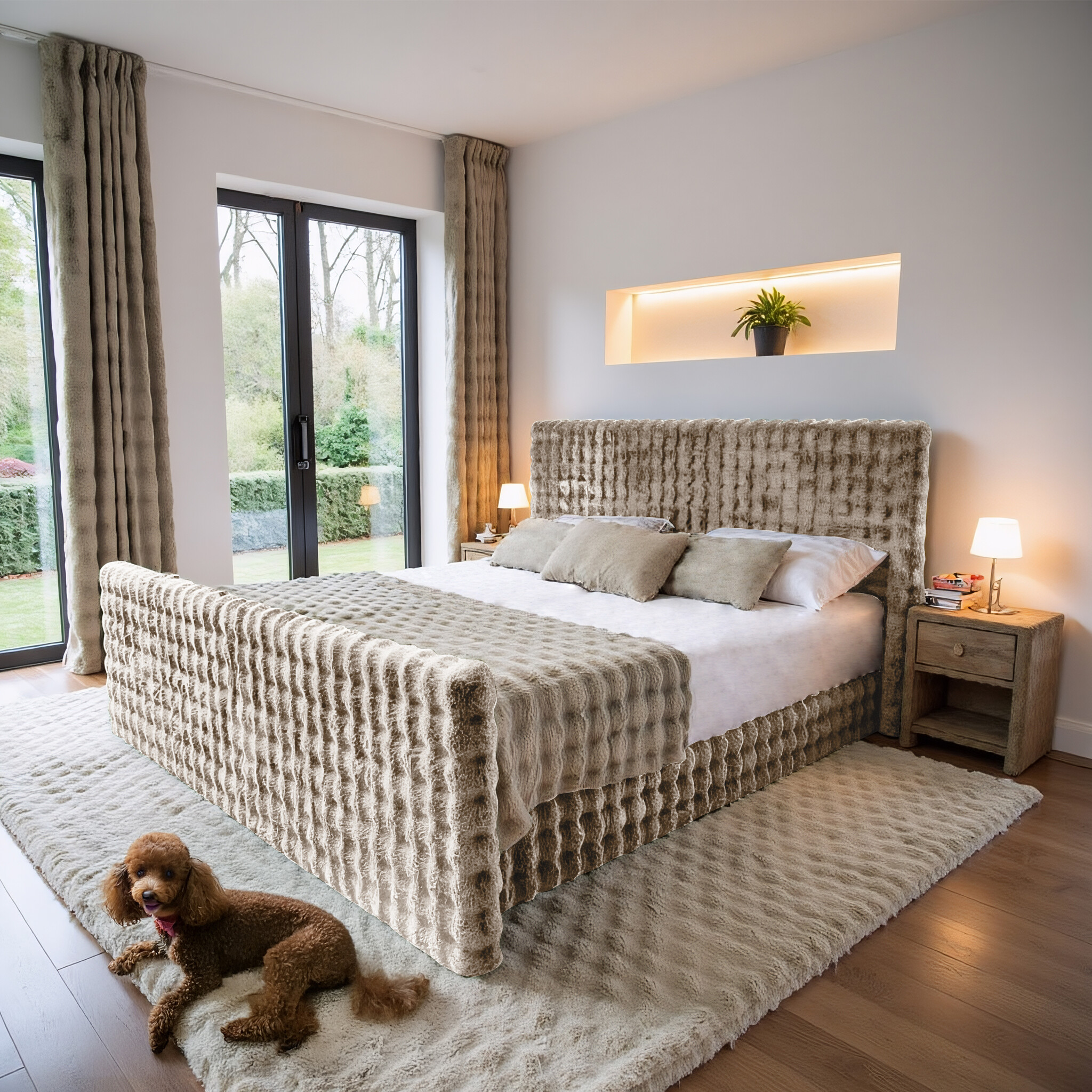 Noctera Opbergboxspring Blake - Fluweelvacht