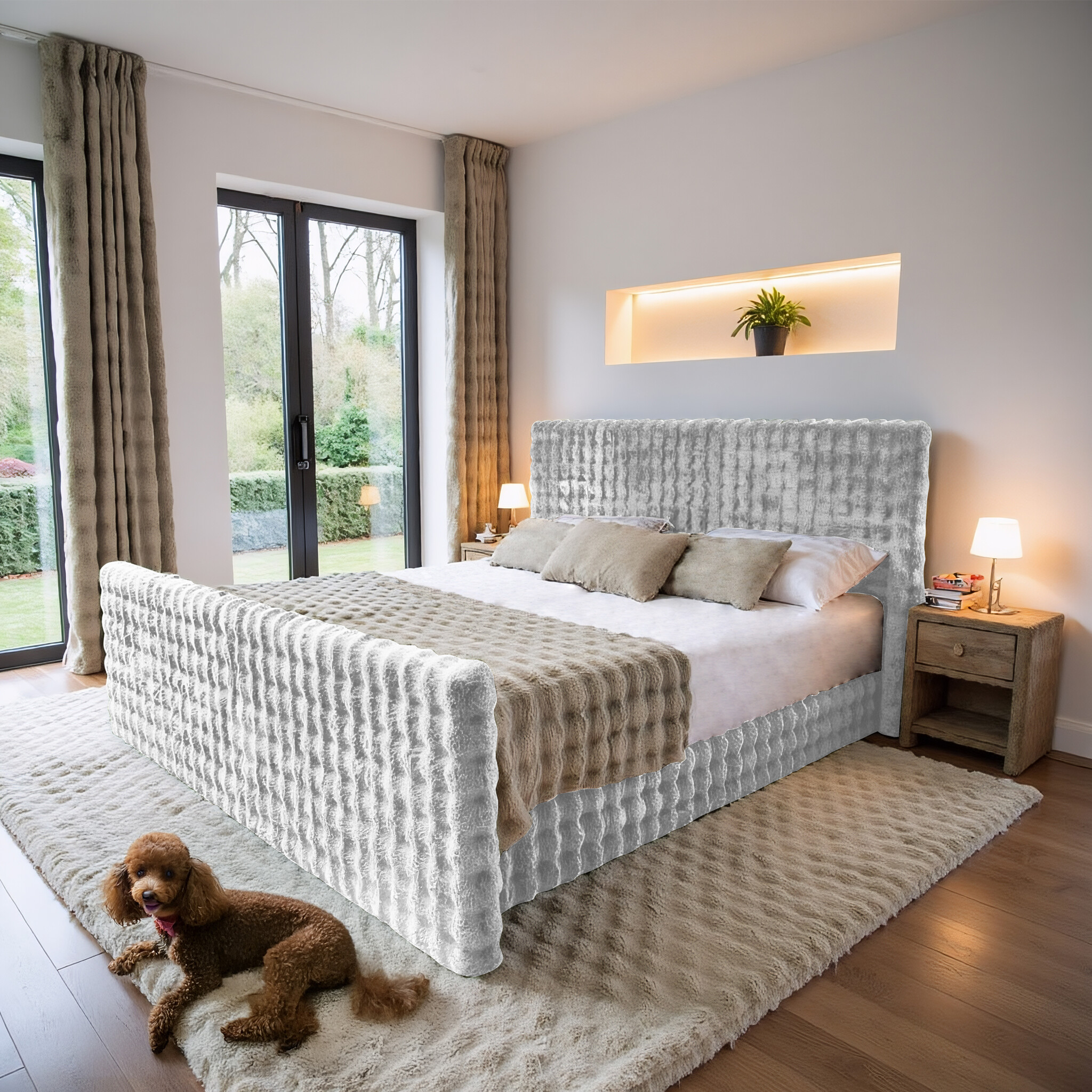 Noctera Opbergboxspring Blake - Fluweelvacht