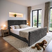 Noctera Opbergboxspring Blake incl. voetbord - Fluweelvacht