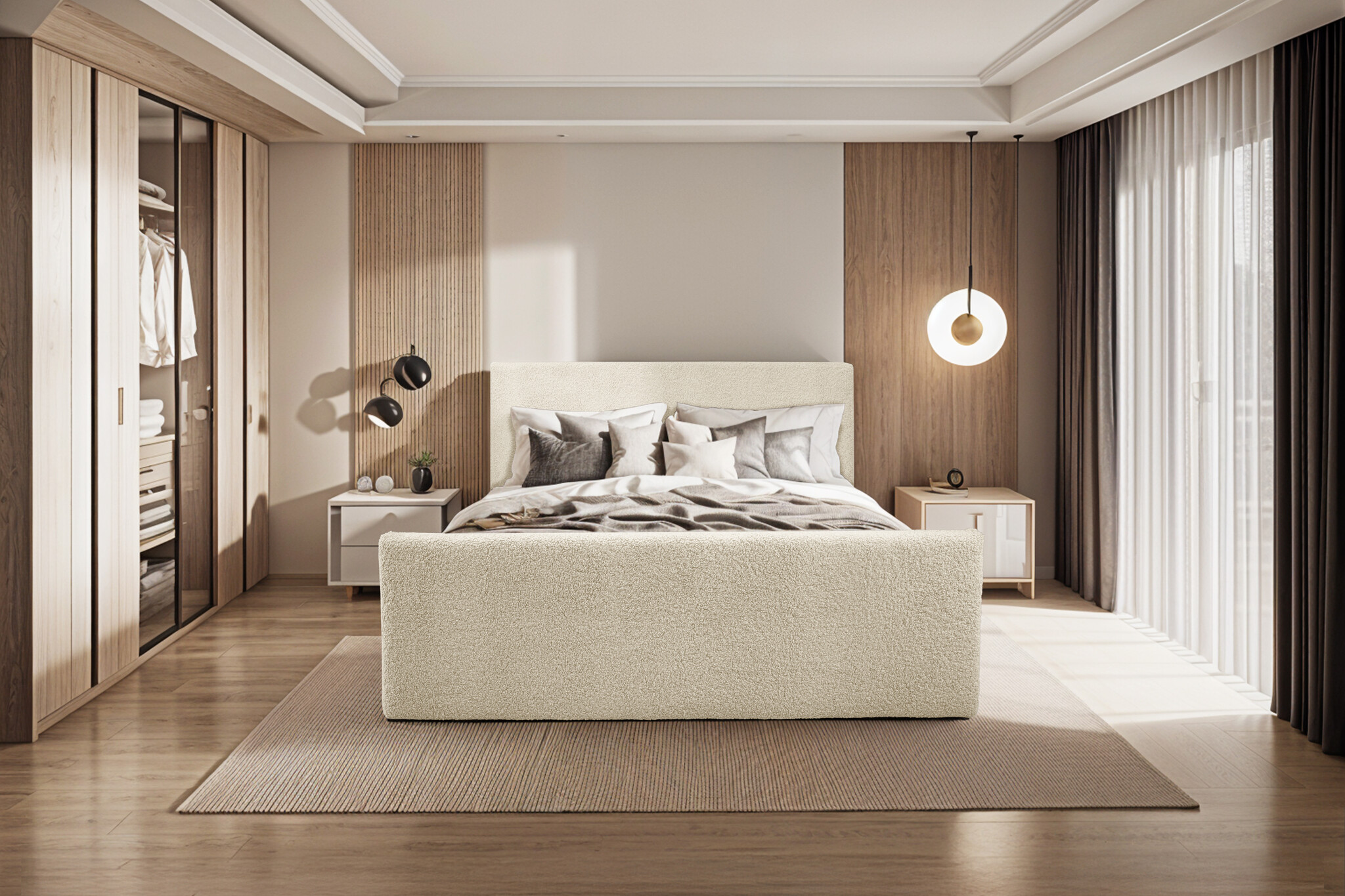 Noctera Opbergboxspring Lars - Teddystof